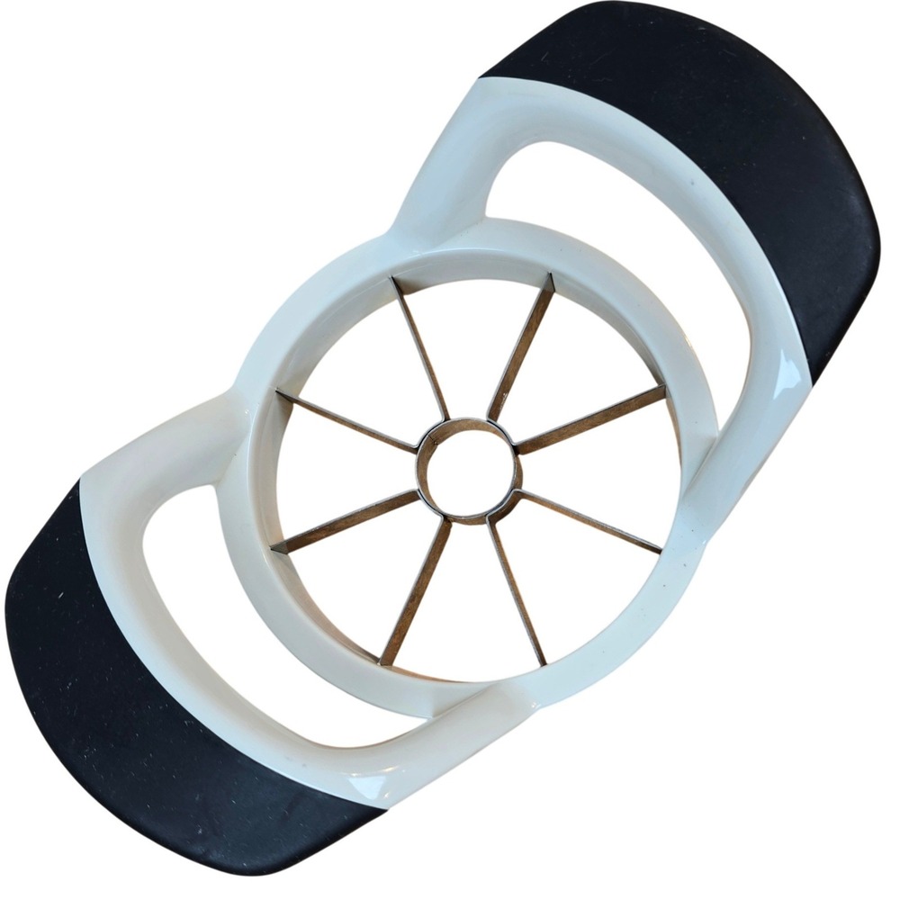 Norpro Apple Slicer Corer 8-Blade with Soft Grip Handles – White & Black